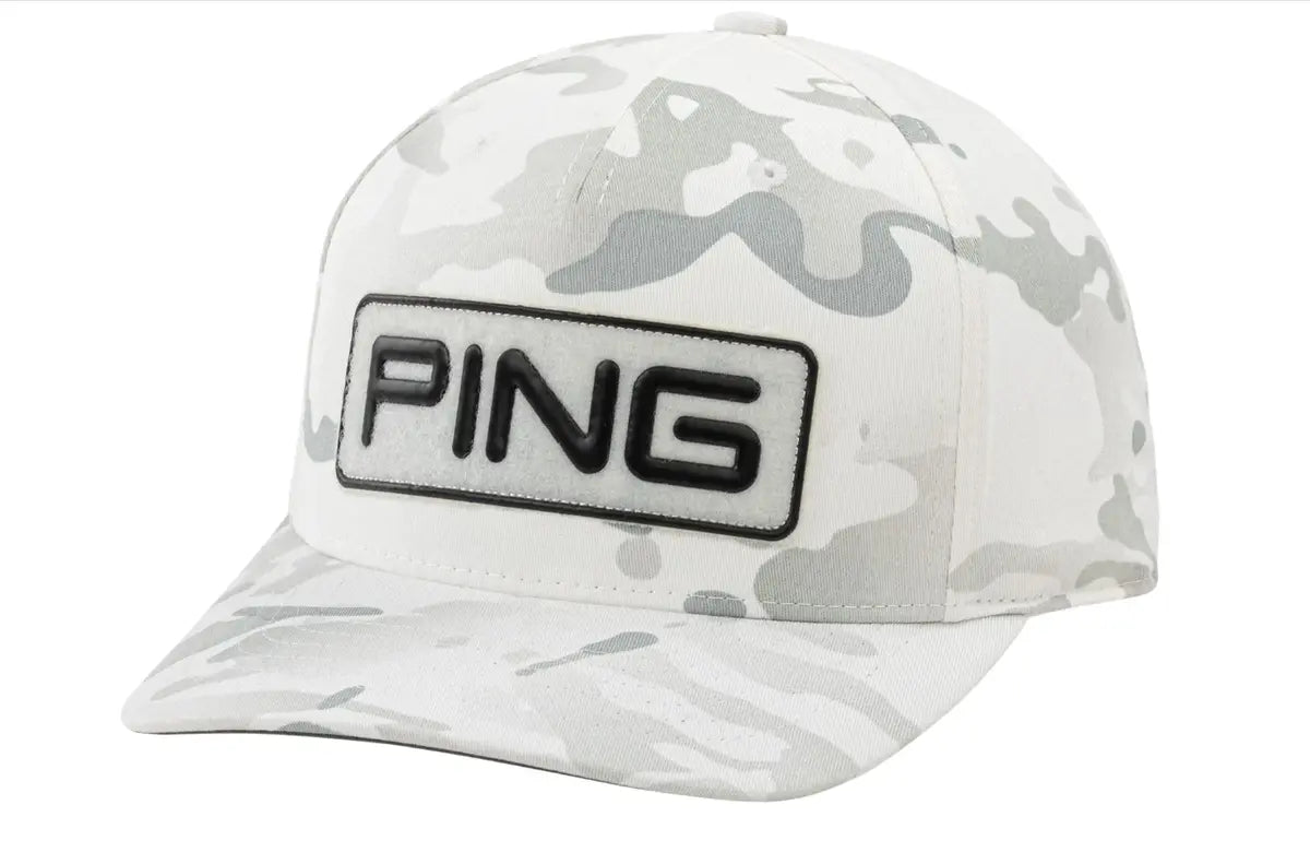 Ping 2024 Multicam Alpine Cap White