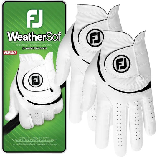 2024 Footjoy Weathersof 2 Pack White Gloves