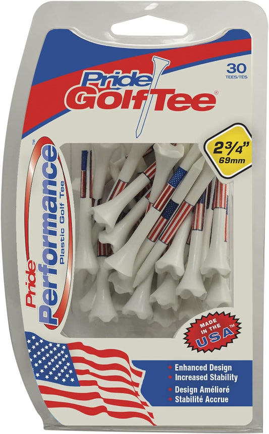 Pride Golf Tees Performance USA White Tees Flag