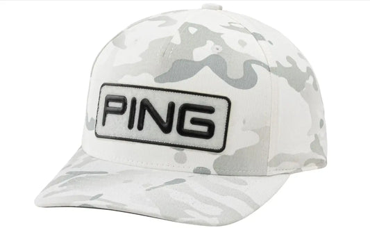 Ping 2024 Multicam Alpine Cap White