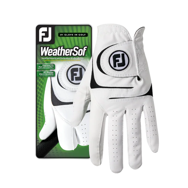 FootJoy WeatherSof Golf Glove White (Left Hand Fit for Right Handed Golfer)