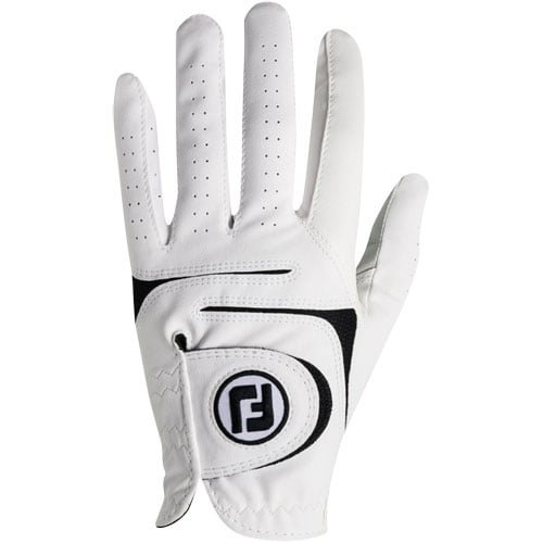 FootJoy Weathersof 2-Pack White Golf Gloves (Left Hand Fit For Right Handed Golfers)